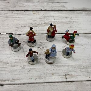 Trendmasters Christmas Magic Winter Wonderland Replacement Parts 7 Ice Skaters